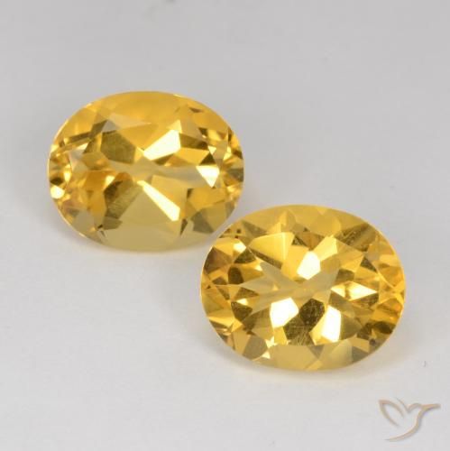 7.30ctw Natürlicher gold-orange Citrin, Oval, VS