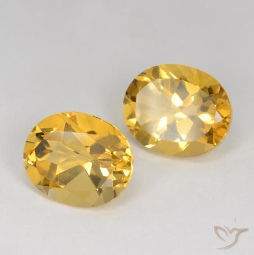 7.30 ct natürliche gold-orange Citrin-Edelsteine, Oval, VS