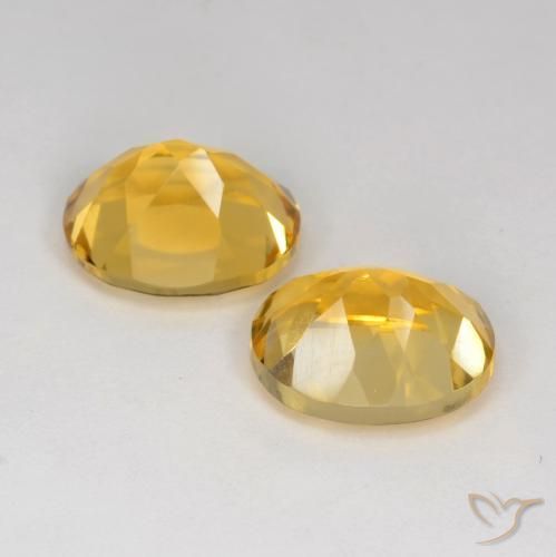 7.30 ct natürliche gold-orange Citrin-Edelsteine, Oval, VS
