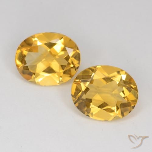 6.11ctw Natürlicher Golden Citrin, Oval, VS