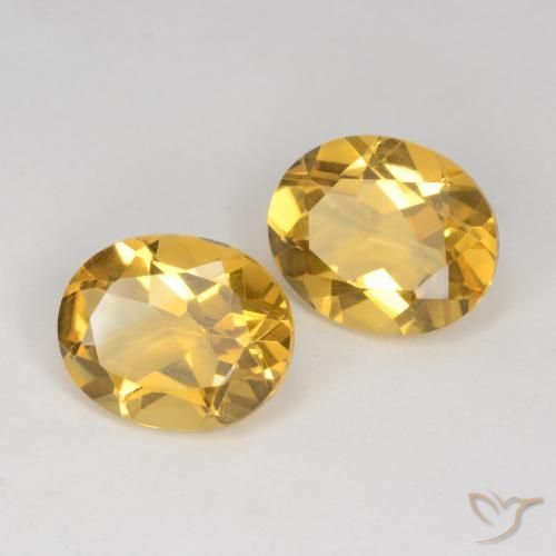 6.11 ct natürliche Golden Citrin-Edelsteine, Oval, VS