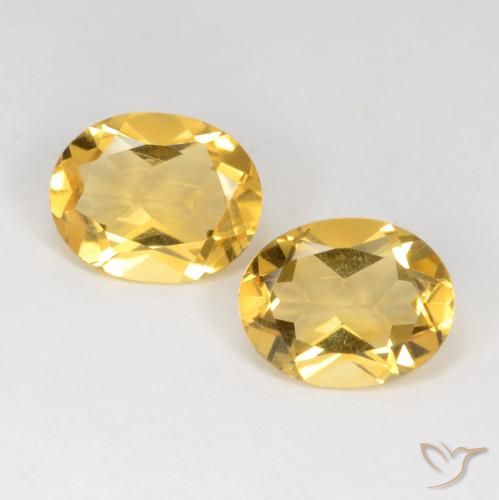 5.19ctw Natürlicher Mittelgold Citrin, Oval, VS