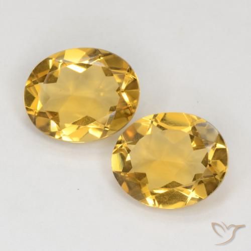 5.70ctw Natürlicher Mittelgold Citrin, Oval, VS