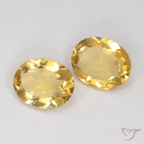 5.41 ct natürliche gold-orange Citrin-Edelsteine, Oval, VS