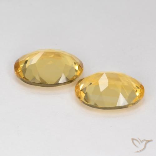 5.41 ct natürliche gold-orange Citrin-Edelsteine, Oval, VS