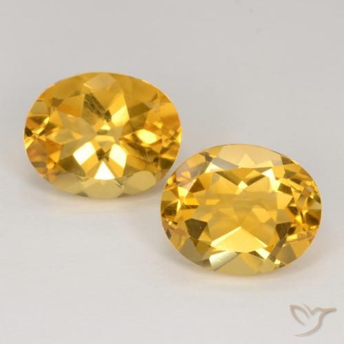 7.48ctw Natürlicher gold-orange Citrin, Oval, VS