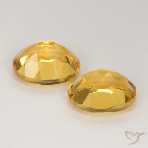 7.48 ct natürliche gold-orange Citrin-Edelsteine, Oval, VS