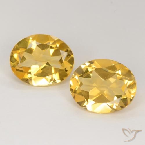 5.71ctw Natürlicher Mittelgold Citrin, Oval, VS