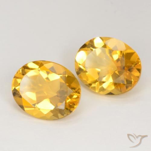 6.69 ct natürliche Dunkelgolden Citrin-Edelsteine, Oval, VS