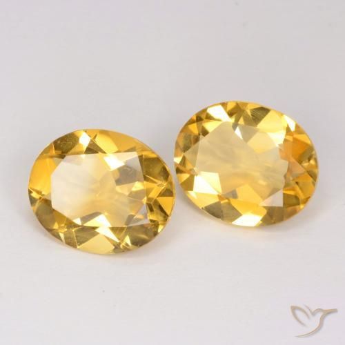 5.81 ct natürliche gold-orange Citrin-Edelsteine, Oval, VS