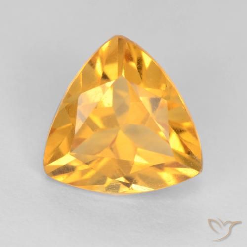 1.09ct Natürlicher Tiefes Goldorange Citrin, Trillion, VS