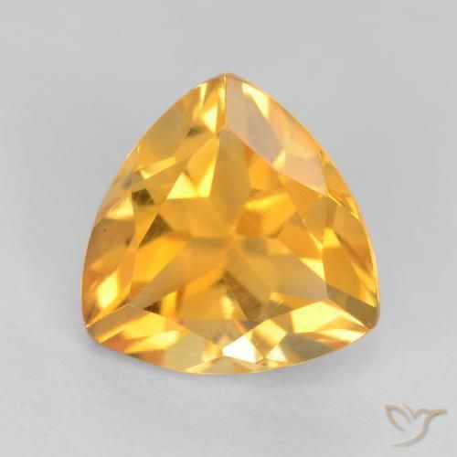 1.34ct Natürlicher Mittelgold Citrin, Trillion, VS