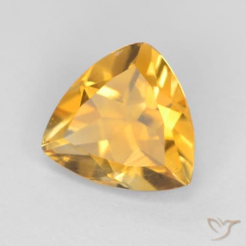 9,17 ctw natürlicher gold-orange Citrin, Trillion, VS