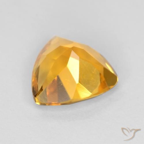 9,17 ctw natürlicher gold-orange Citrin, Trillion, VS