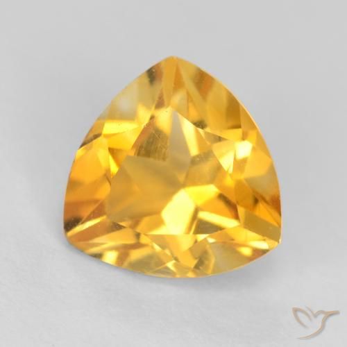 1.14ct Natürlicher gold-orange Citrin, Trillion, VS