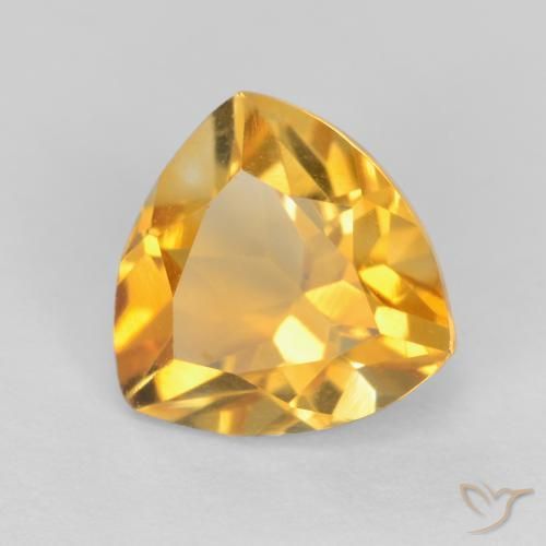 9,17 ctw natürlicher gold-orange Citrin, Trillion, VS