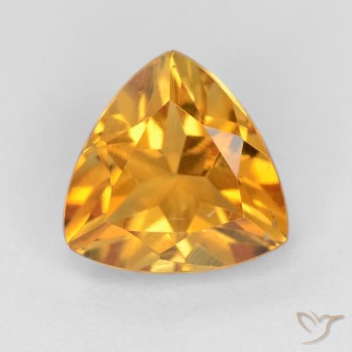 1.13ct Natürlicher Tiefes Orange-Gold Citrin, Trillion, VS