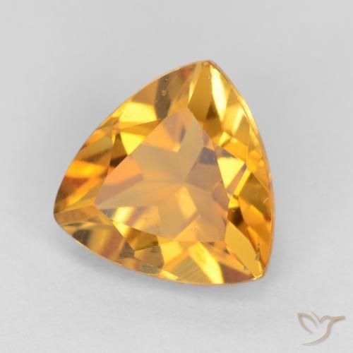 9,17 ctw natürlicher Tiefes Orange-Gold Citrin, Trillion, VS