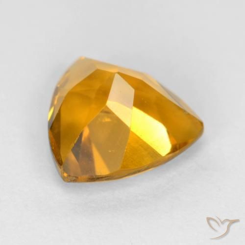 9,17 ctw natürlicher Tiefes Orange-Gold Citrin, Trillion, VS
