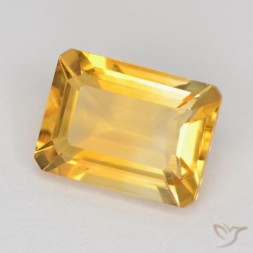 9,17 ctw natürlicher Mittelgold Citrin, Oktagonschliff, VS