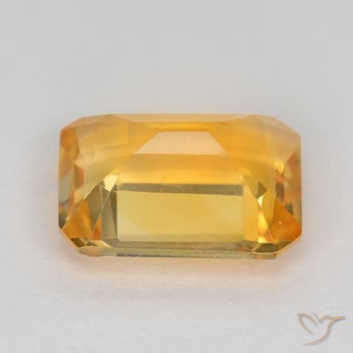 9,17 ctw natürlicher Tiefes Goldorange Citrin, Oktagonschliff, VS