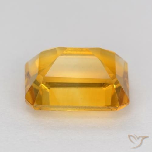 9,17 ctw natürlicher Tiefes Goldorange Citrin, Oktagonschliff, VS