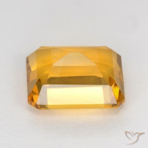 9,17 ctw natürlicher Tiefes Goldorange Citrin, Oktagonschliff, VS