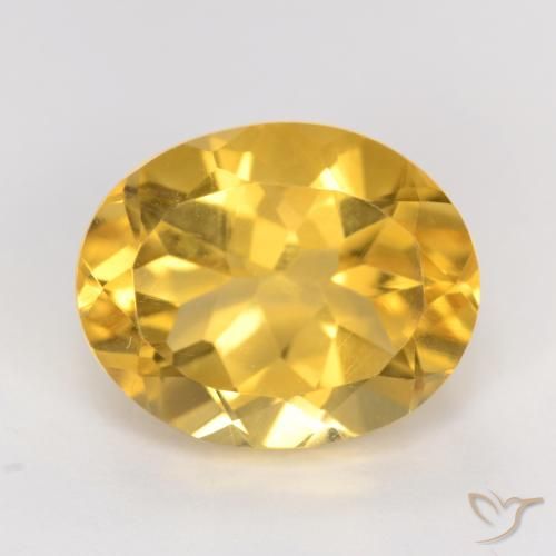 3.42ct Natürlicher Mittelgold Citrin, Oval, VS