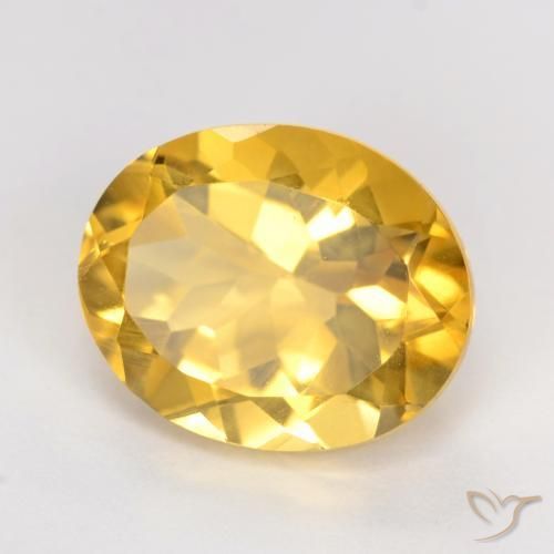 9,17 ctw natürlicher Mittelgold Citrin, Oval, VS