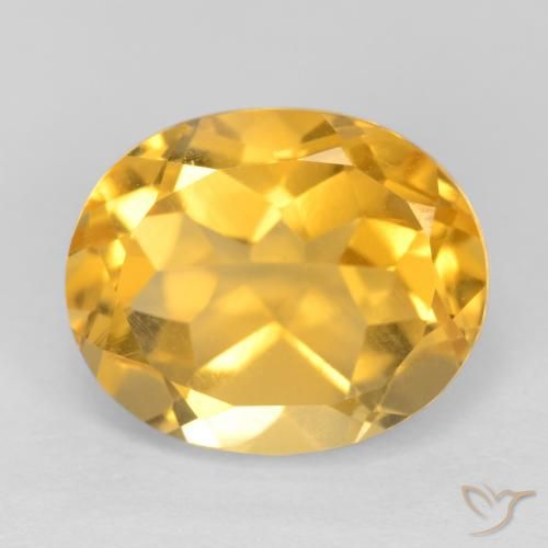 3.85ct Natürlicher Helles Gold Citrin, Oval, VS