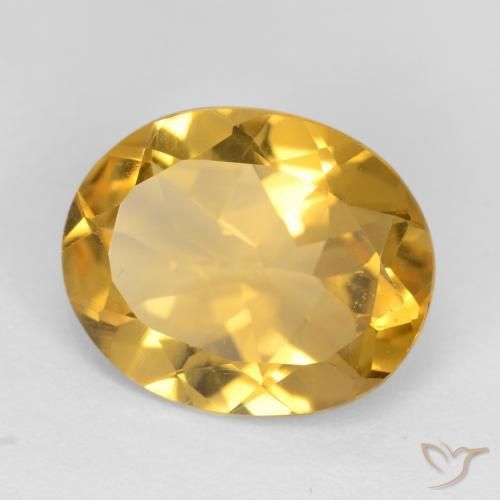 9,17 ctw natürlicher Tiefes Gold Citrin, Oval, VVS-VS