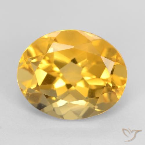 3.40ct Natürlicher Helles Gold Citrin, Oval, VVS-VS