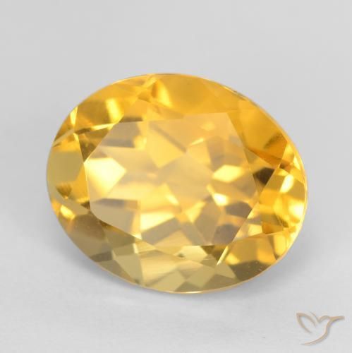 9,17 ctw natürlicher Helles Gold Citrin, Oval, VVS-VS