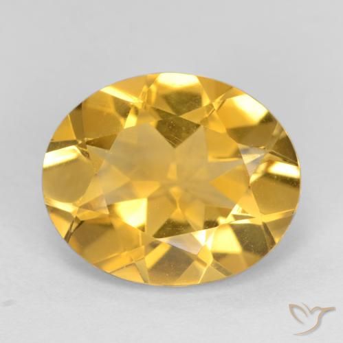 3.06ct Natürlicher Mittelgold Citrin, Oval, VVS-VS