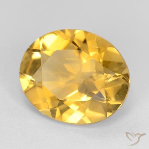 9,17 ctw natürlicher Mittelgold Citrin, Oval, VVS-VS