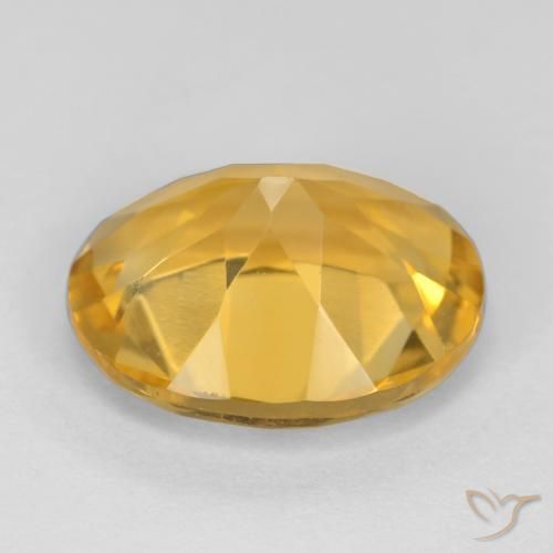 9,17 ctw natürlicher Mittelgold Citrin, Oval, VVS-VS