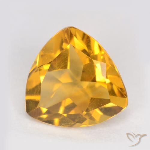 0.98ct Natürlicher Orange-Gold Citrin, Trillion, VS