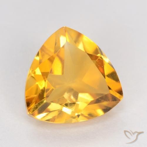 9,17 ctw natürlicher Dunkelgolden Citrin, Trillion, VS