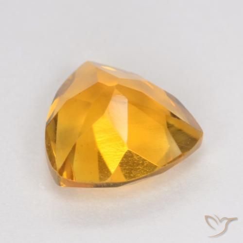 9,17 ctw natürlicher Dunkelgolden Citrin, Trillion, VS