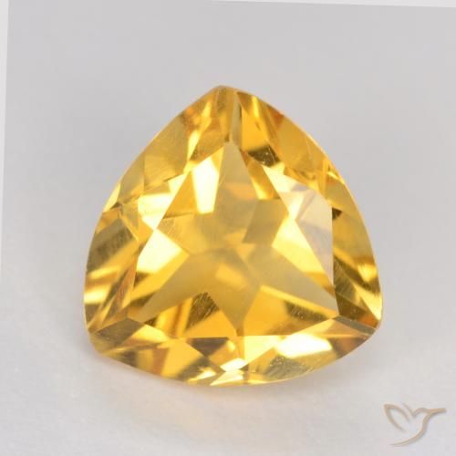 1.10ct Natürlicher Mittelgold Citrin, Trillion, VS