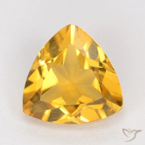 1.06ct Natürlicher Mittelgold Citrin, Trillion, VS