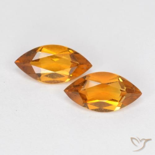 0.94ctw Natürlicher Mittelorange Citrin, Marquise, VS