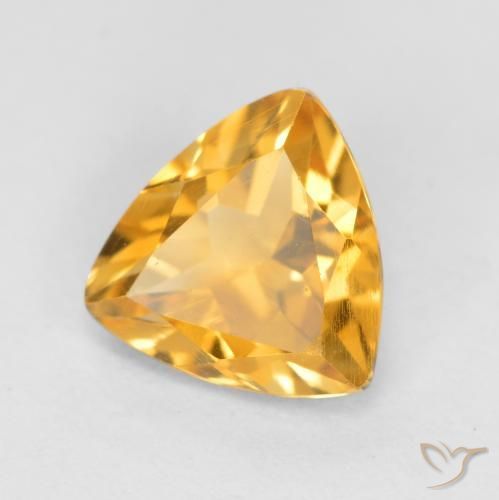 9,17 ctw natürlicher Tiefes Goldorange Citrin, Trillion, VS