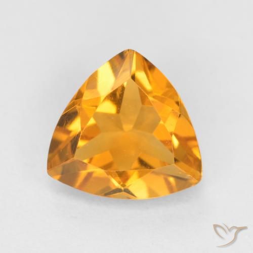0.88ct Natürlicher Dunkelorange-Gold Citrin, Trillion, VS