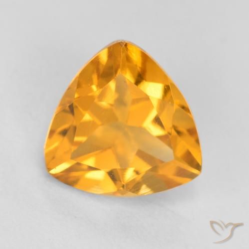 1.14ct Natürlicher Tiefes Orange-Gold Citrin, Trillion, VS