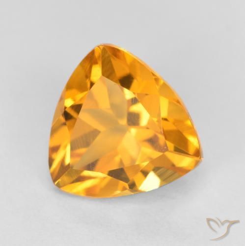 9,17 ctw natürlicher Tiefes Orange-Gold Citrin, Trillion, VS