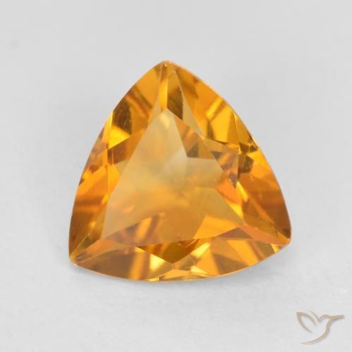 9,17 ctw natürlicher Tiefes Orange-Gold Citrin, Trillion, VS