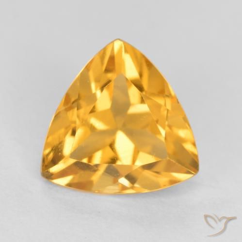 1.03ct Natürlicher Tiefes Goldorange Citrin, Trillion, VS