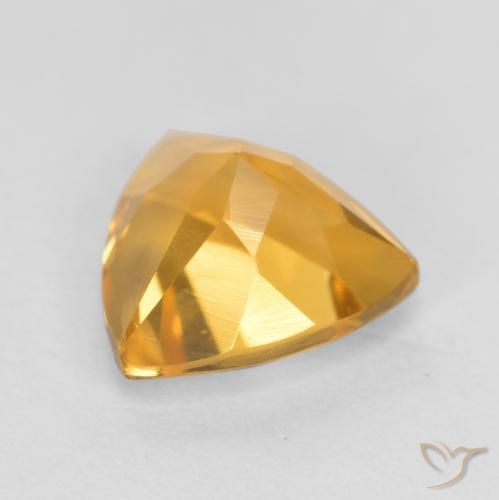 9,17 ctw natürlicher Tiefes Goldorange Citrin, Trillion, VS