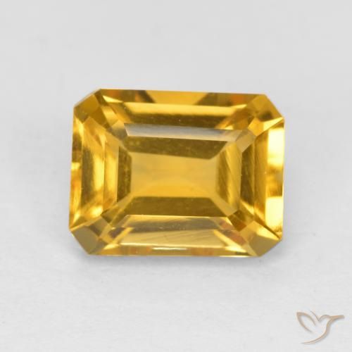 1.62ct Natürlicher Golden Citrin, Smaragdschliff, VVS-VS